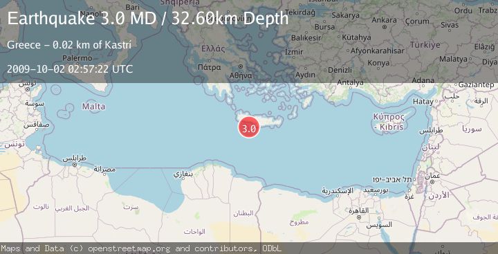 Map of CRETE, GREECE