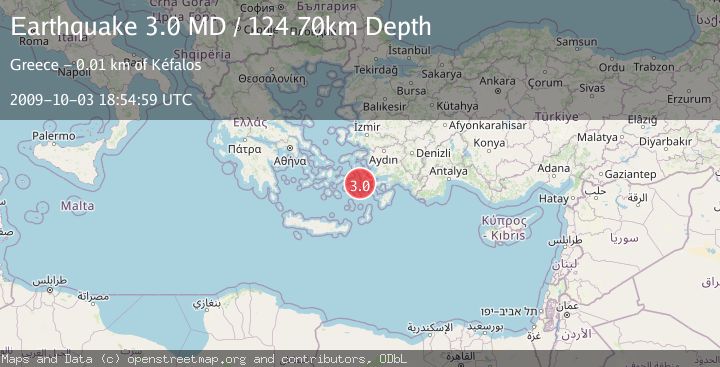 Map of DODECANESE ISLANDS, GREECE