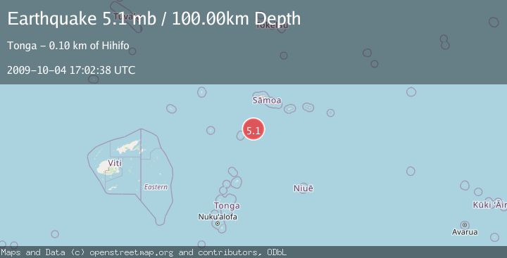 Map of SAMOA ISLANDS REGION