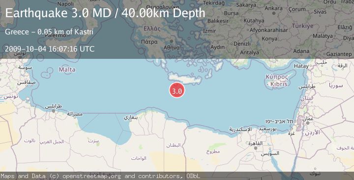 Map of CRETE, GREECE