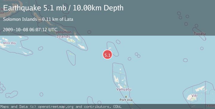Map of SANTA CRUZ ISLANDS