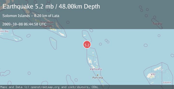 Map of SANTA CRUZ ISLANDS