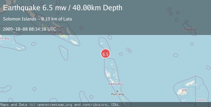Map of SANTA CRUZ ISLANDS