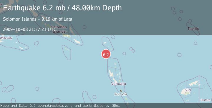 Map of SANTA CRUZ ISLANDS