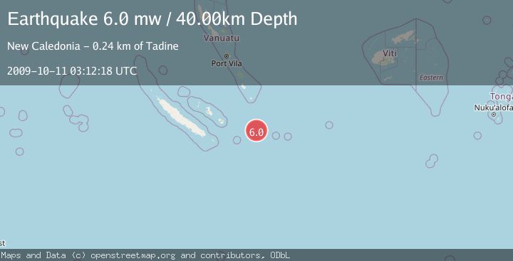 Map of SOUTHEAST OF LOYALTY ISLANDS