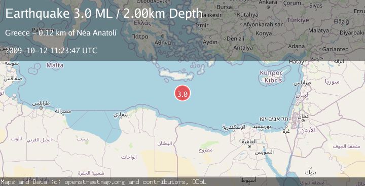 Map of EASTERN MEDITERRANEAN SEA