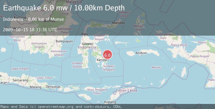 Map of SULAWESI, INDONESIA