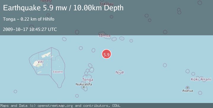Map of SAMOA ISLANDS REGION