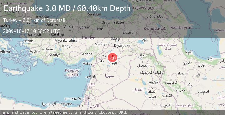 Map of TURKEY-SYRIA BORDER REGION