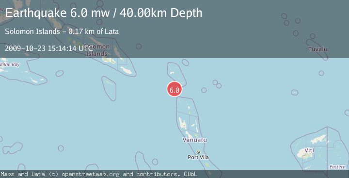 Map of SANTA CRUZ ISLANDS