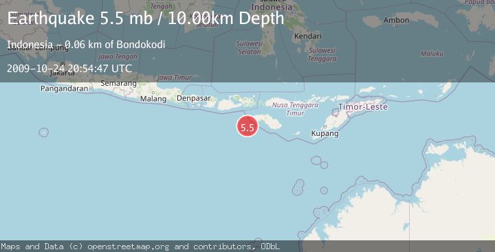 Map of SOUTH OF SUMBAWA, INDONESIA