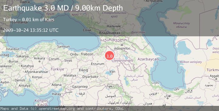 Map of EASTERN TURKEY