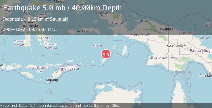 Map of KEP. TANIMBAR REGION, INDONESIA