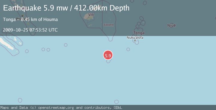 Map of SOUTH OF FIJI ISLANDS