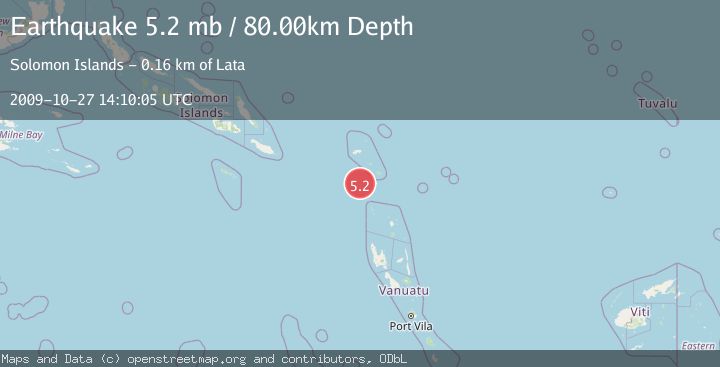 Map of SANTA CRUZ ISLANDS