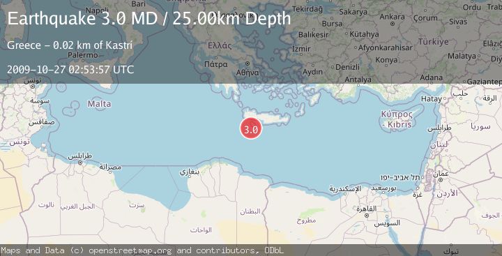 Map of CRETE, GREECE