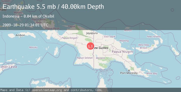 Map of PAPUA, INDONESIA