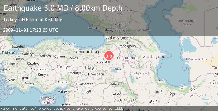 Map of EASTERN TURKEY