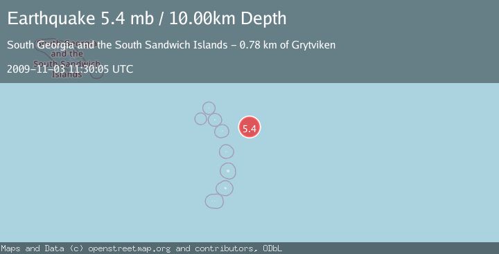Map of SOUTH SANDWICH ISLANDS REGION