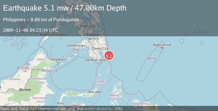 Map of MINDANAO, PHILIPPINES