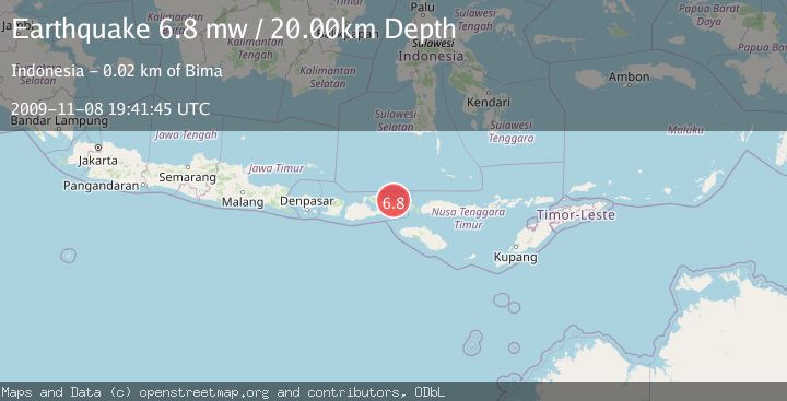 Map of SUMBAWA REGION, INDONESIA
