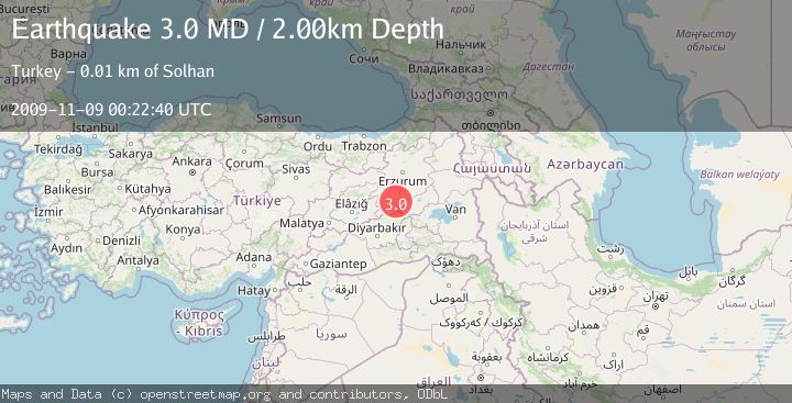 Map of EASTERN TURKEY