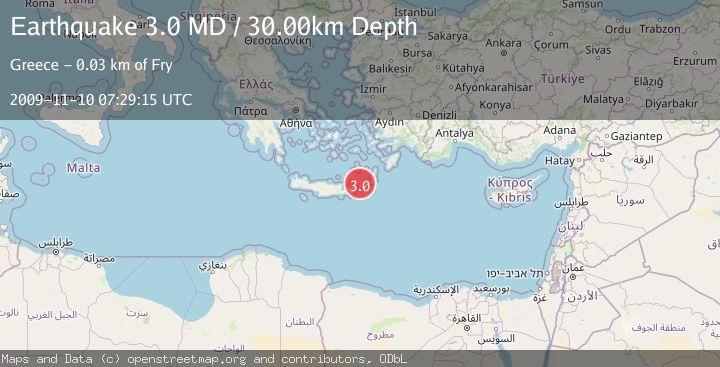Map of CRETE, GREECE