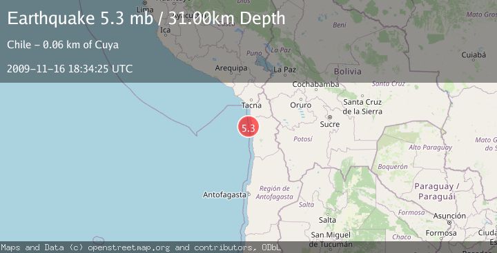 Map of OFFSHORE TARAPACA, CHILE