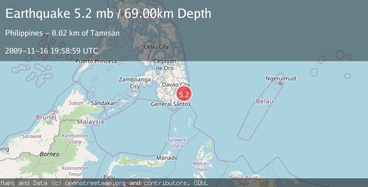 Map of MINDANAO, PHILIPPINES