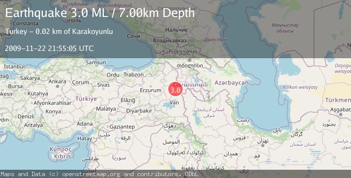 Map of EASTERN TURKEY