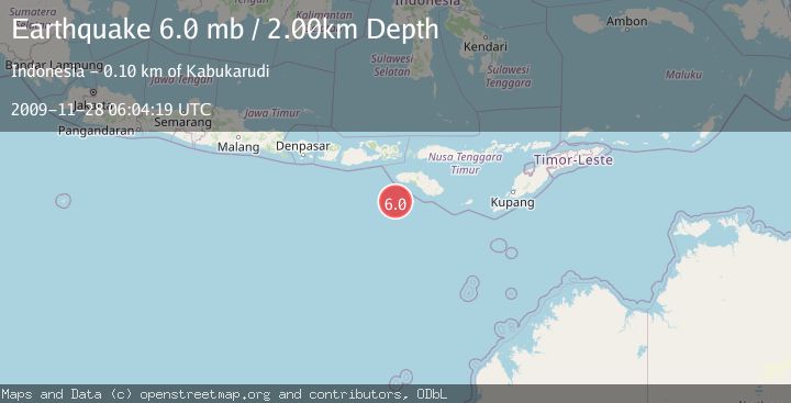 Map of SOUTH OF SUMBAWA, INDONESIA