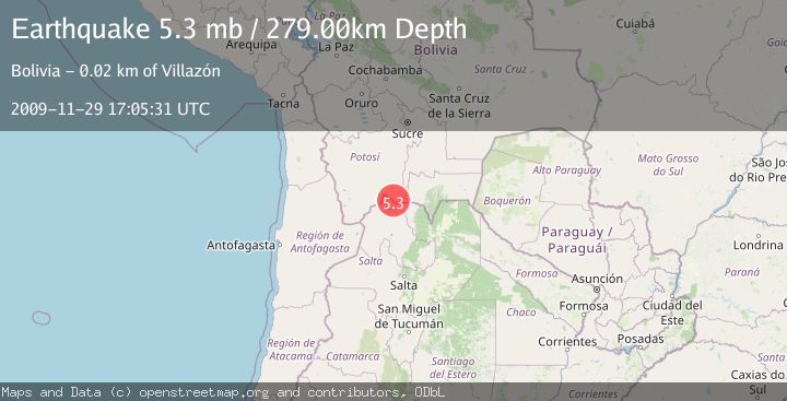 Map of POTOSI, BOLIVIA