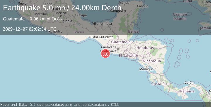Map of OFFSHORE GUATEMALA