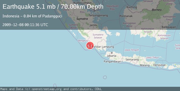 Map of SOUTHERN SUMATRA, INDONESIA