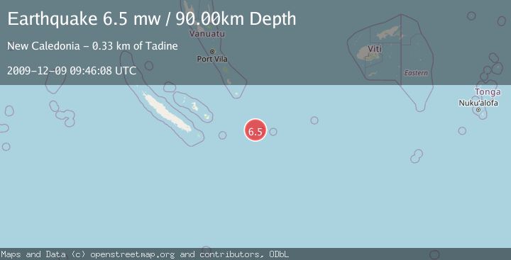 Map of SOUTHEAST OF LOYALTY ISLANDS
