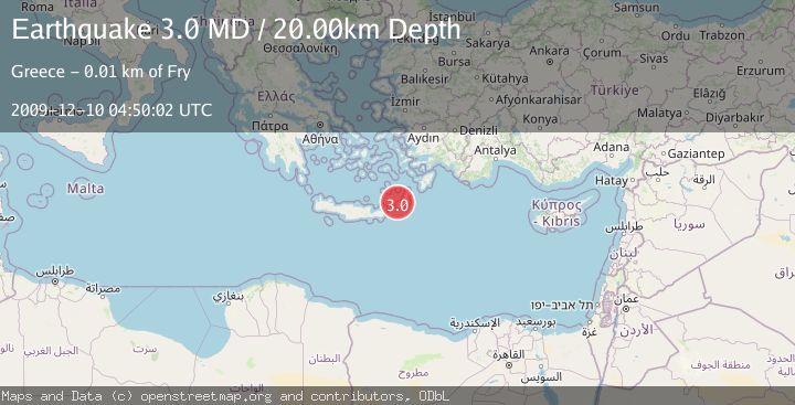 Map of CRETE, GREECE