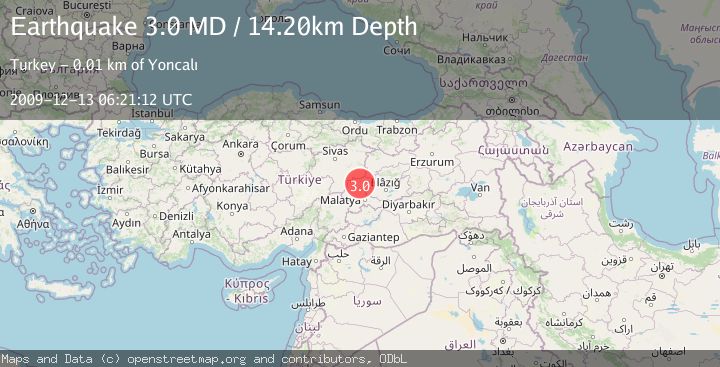 Map of EASTERN TURKEY
