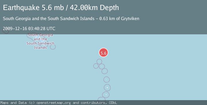 Map of SOUTH SANDWICH ISLANDS REGION
