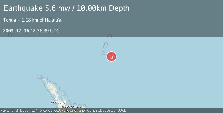 Map of KERMADEC ISLANDS REGION