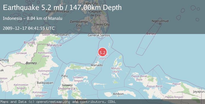 Map of KEPULAUAN SANGIHE, INDONESIA