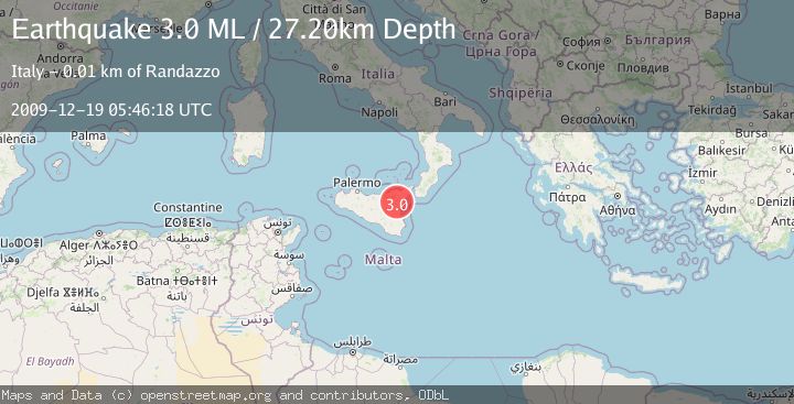 Map of SICILY, ITALY