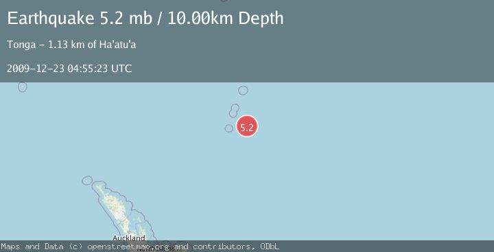 Map of KERMADEC ISLANDS REGION