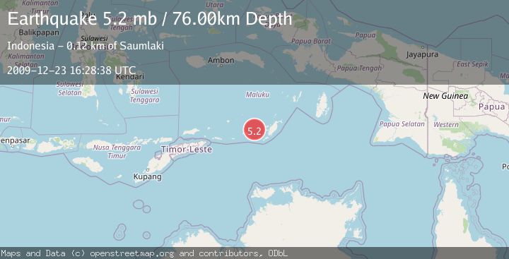 Map of KEP. TANIMBAR REGION, INDONESIA