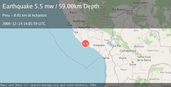 Map of SOUTHERN PERU