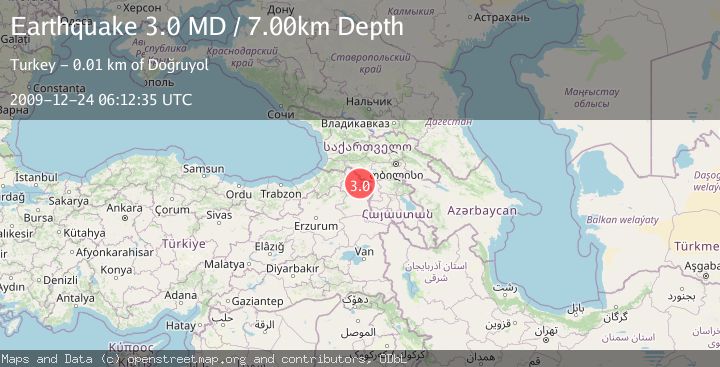 Map of EASTERN TURKEY