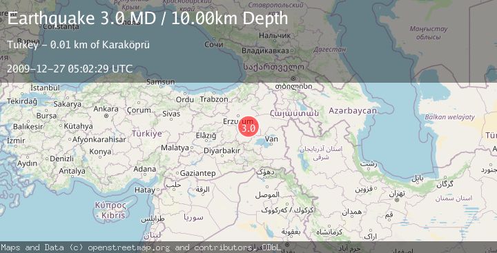 Map of EASTERN TURKEY