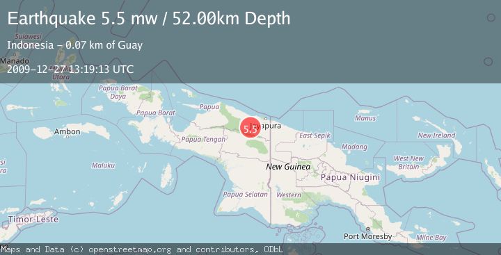 Map of PAPUA, INDONESIA