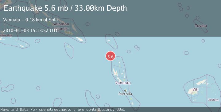 Map of SANTA CRUZ ISLANDS