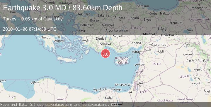 Map of EASTERN MEDITERRANEAN SEA