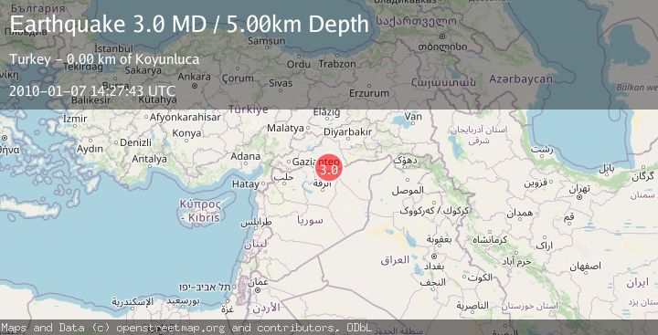 Map of TURKEY-SYRIA BORDER REGION